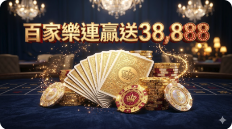 百家樂連贏送彩金，最高加送 38,888